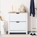 12/18 Shoe Storage Cabinet 4/6 Shelves 2/3 Drawers 4 Legs | Medium | White