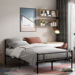Single/double/king Metal Bed Frame Underbed Storage Space | Double | Black