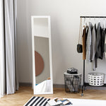 Full Length Mirror Floor Standing Wall-mounted Long Mirror | One Size | White