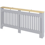 HOMCOM Radiator Cover Painted Slatted Mdf Cabinet Lined Grill