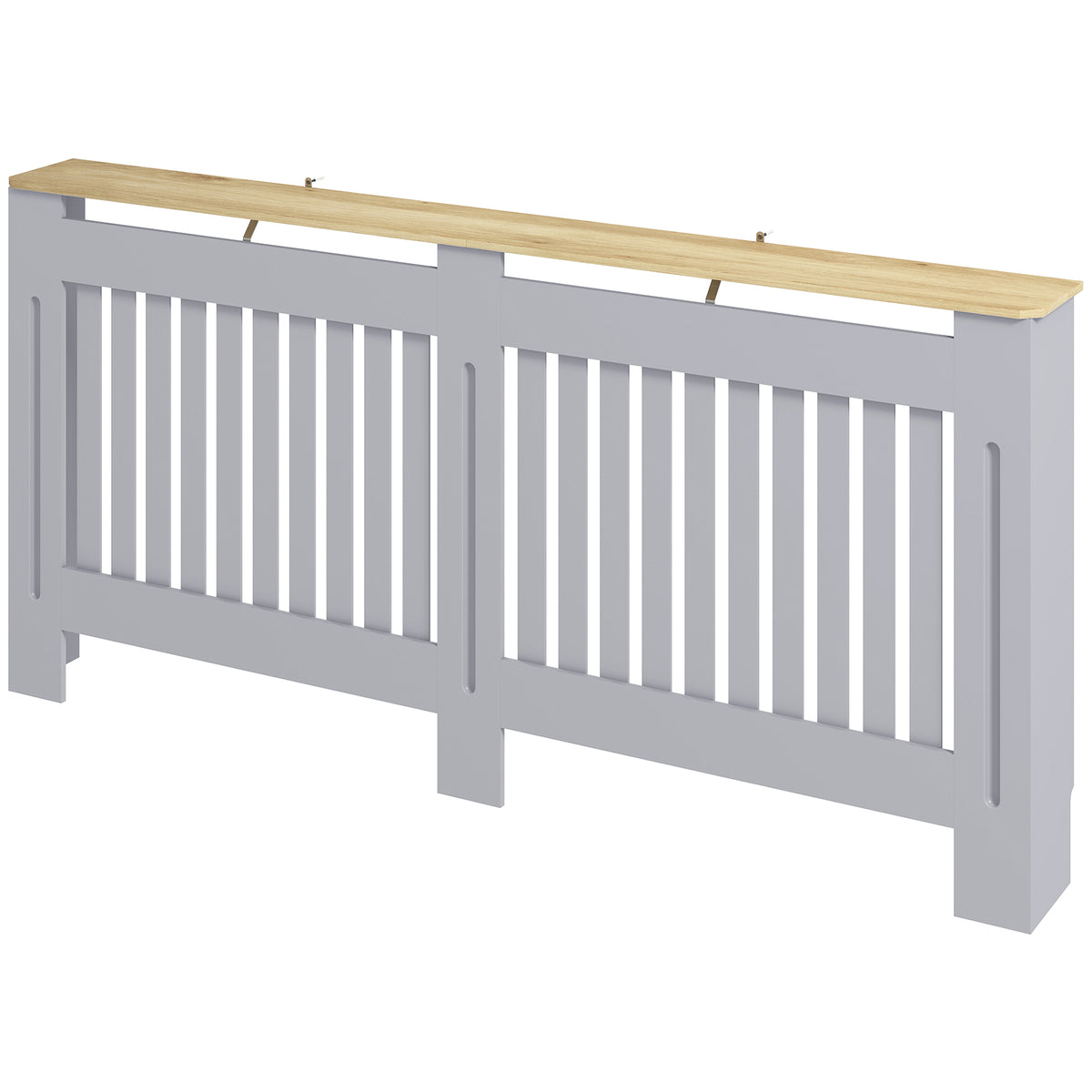 HOMCOM Radiator Cover Painted Slatted Mdf Cabinet Lined Grill