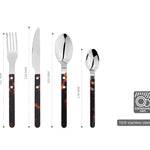 Cutlery Set Stainless Steel Sets Anydate Resin | Set of 16 | Brown