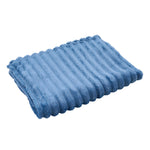 Cozy Striped Throw Blanket Soft Double-sided Use, Warm, Fade-resistant & Easy To Clean | Small | Blue