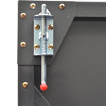 Durable Zinc Steel Metal Garden Shed 4.7×8.86ft – Waterproof Outdoor Storage House For Tools And Garden Equipment, Charcoal Black | Charcoal Black