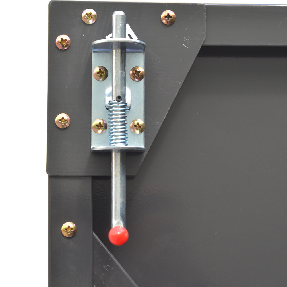 Durable Zinc Steel Metal Garden Shed 4.7×8.86ft – Waterproof Outdoor Storage House For Tools And Garden Equipment, Charcoal Black | Charcoal Black