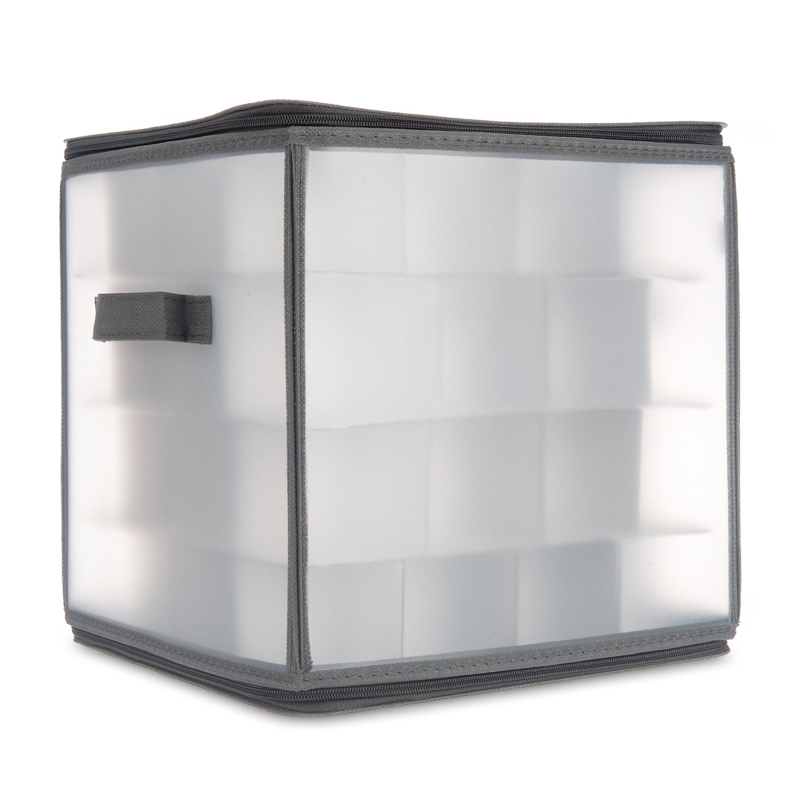 Xmas Decoration Storage Cube With Padded Dividers Grey