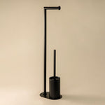 Paper Holder With Toilet Brush, Matt Black, Architect S+ Collection