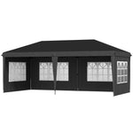 3 X 6m Garden Pop Up Gazebo, Height Adjustable | Black