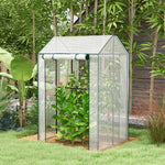 Greenhouse With 2 Roll-up Doors And Vent Holes