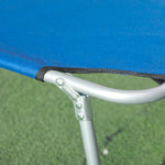 Reclining Sun Lounger Folding Recliner Garden Chair | Set-of-2 | Blue