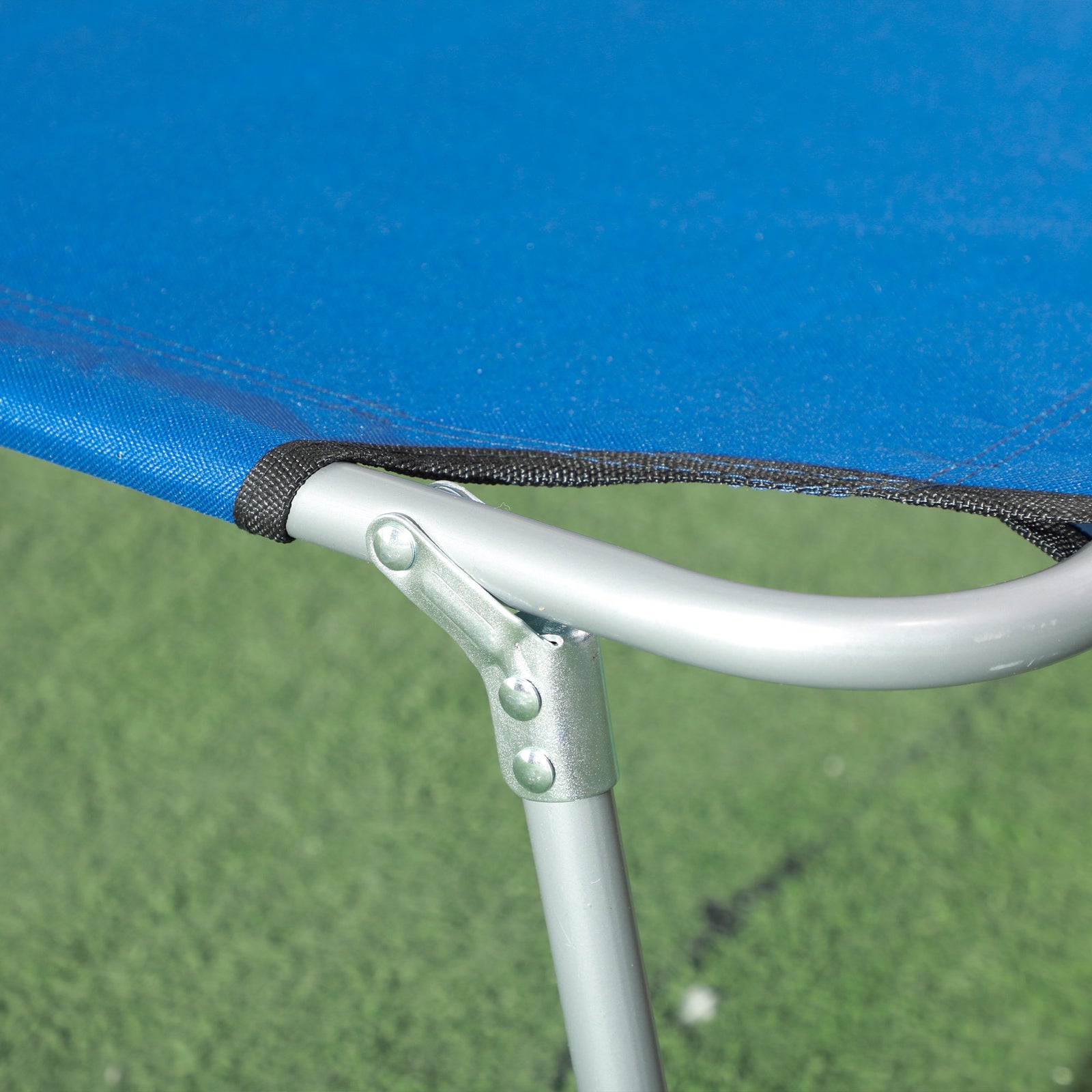 Reclining Sun Lounger Folding Recliner Garden Chair | Set-of-2 | Blue