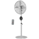 Metal Pedestal Fan With Oscillating, Adjustable Height, Remote