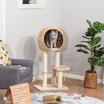 100cm Cat Tree Tower Kitten Climbing Tower W/ Scratching Post Condo