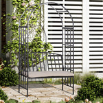 Garden Arbor Arch Metal Bench Padded