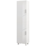 HOMCOM Tall Storage Cabinet With Adjustable Shelves And Double Doors