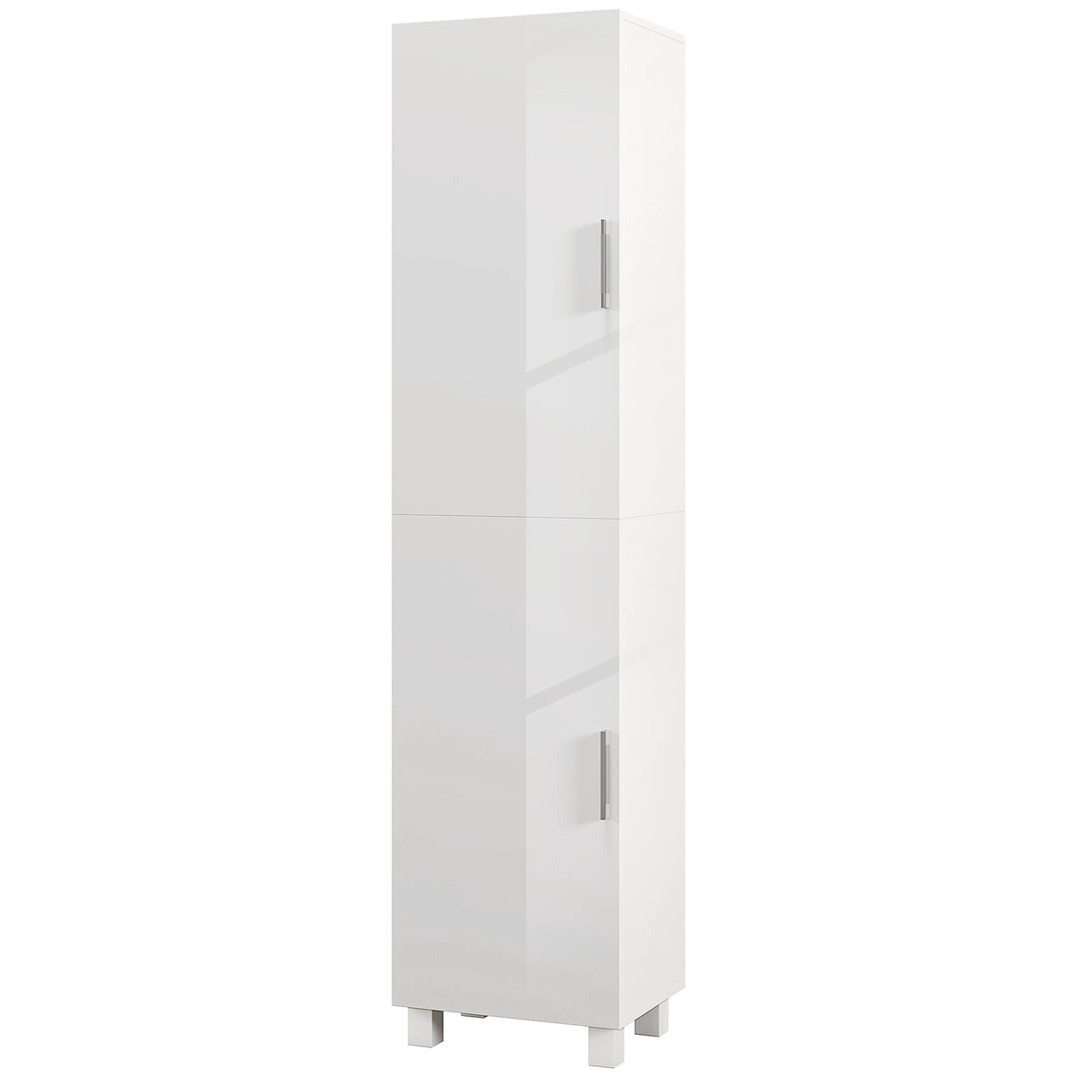 HOMCOM Tall Storage Cabinet With Adjustable Shelves And Double Doors