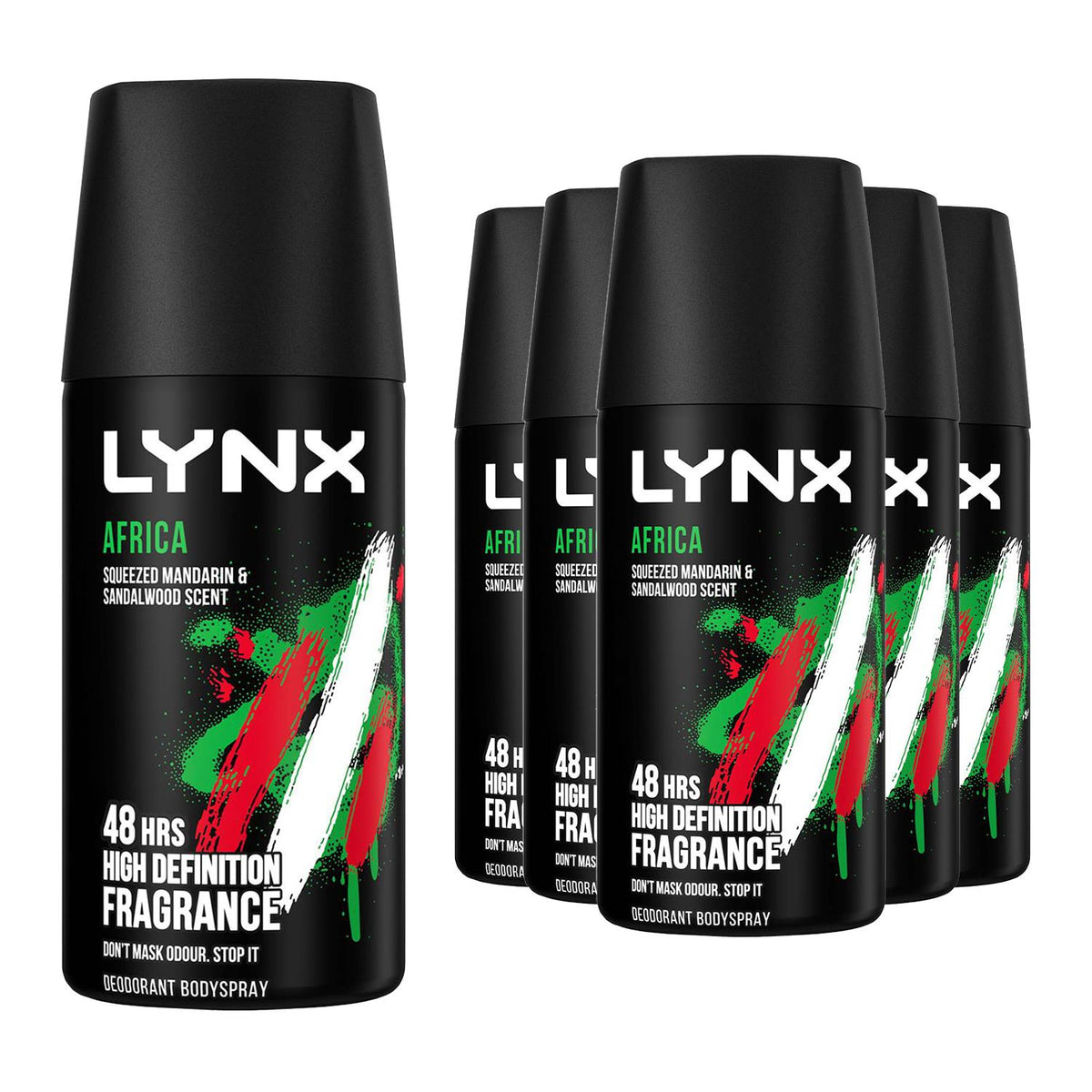 Body Spray Africa 48h High Definition Fragrance Deodorant For Men 35ml | Set of 12