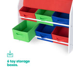 Childrens Toy Storage With Bookshelves - Rainbow