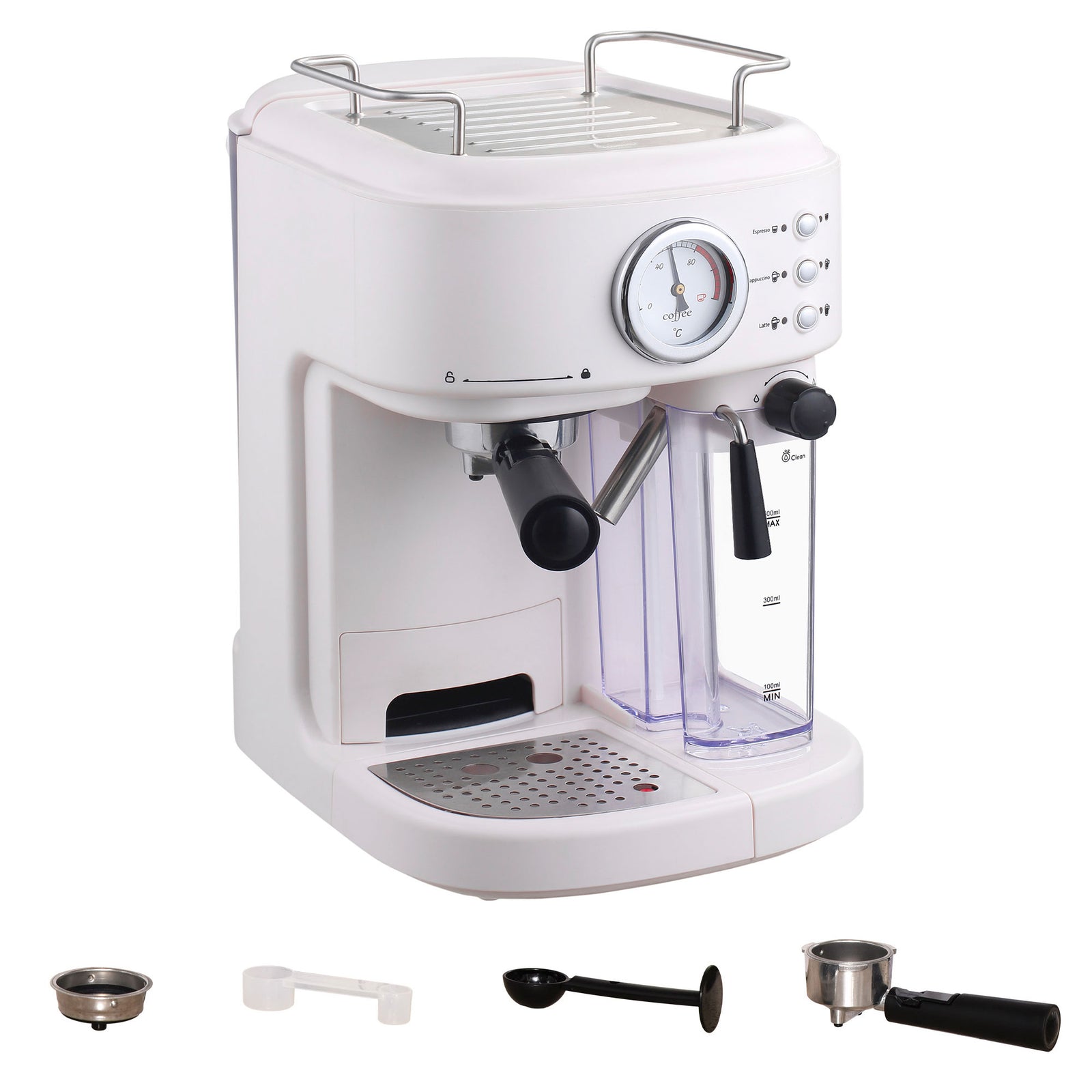HOMCOM Automatic Coffee Machine Espresso And Cappuccino