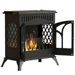 22" Bio Ethanol Fireplace Stove, Ethanol Fire Burner With Door