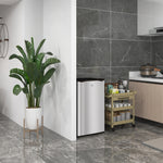 Freestanding Fridge, Silver Tone