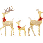 3-piece Light Up Christmas Deer Family Set Of 3