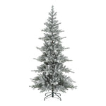 Indoor & Outdoor Living Aurora Winter Glow Flocked White Multi-colour Christmas Tree