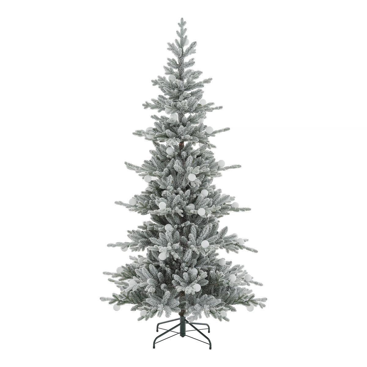Indoor & Outdoor Living Aurora Winter Glow Flocked White Multi-colour Christmas Tree