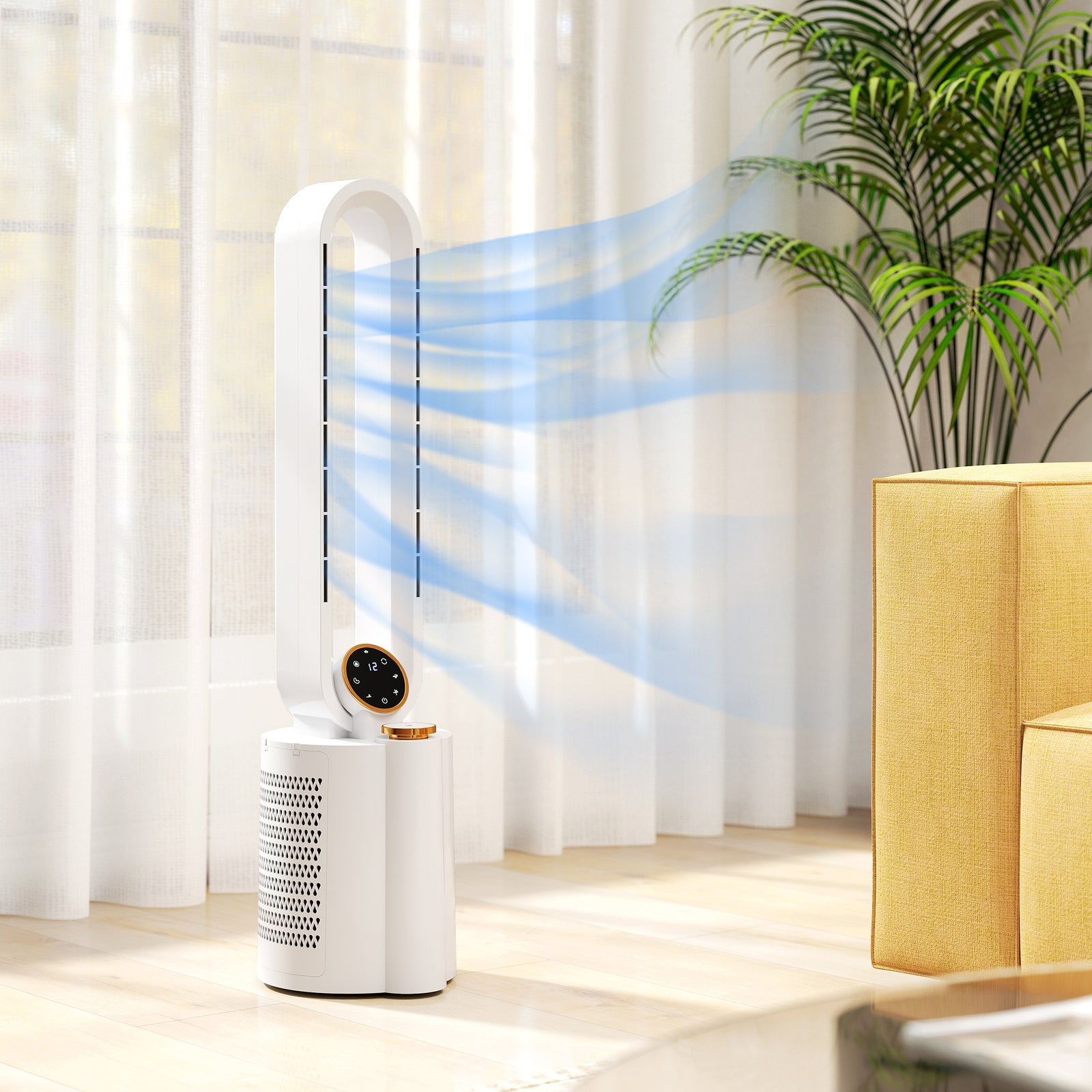 Bladeless Tower Fan With Uv Sterilisation & Humidifier
