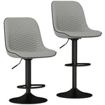 Set Of 2 Bar Stools, Adjustable Swivel Breakfast Barstools | Set of 2