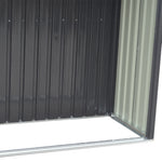 8x8ft Outdoor Garden Metal Storage Shed With Log Rack Waterproof Tool Firewood Storage | Large | Black