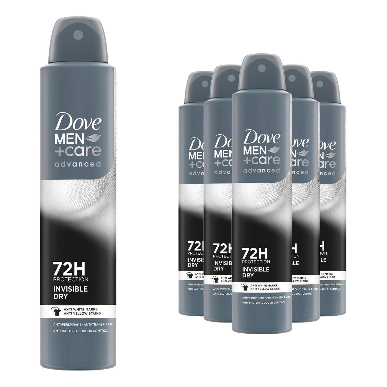 Antiperspirant Men+care Advanced Invisible Dry 72h Protection Deo, 6x 200ml