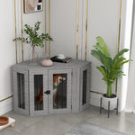 Dog Crate W/ Cushion, Large Door - Medium Dogs | Gray