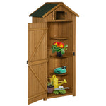 Wooden Garden Storage Shed Tool Storage Box | Brown