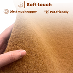 Non-shed Synthetic Coir Step Mat 75cm X 25cm | Set of 2 | Brown