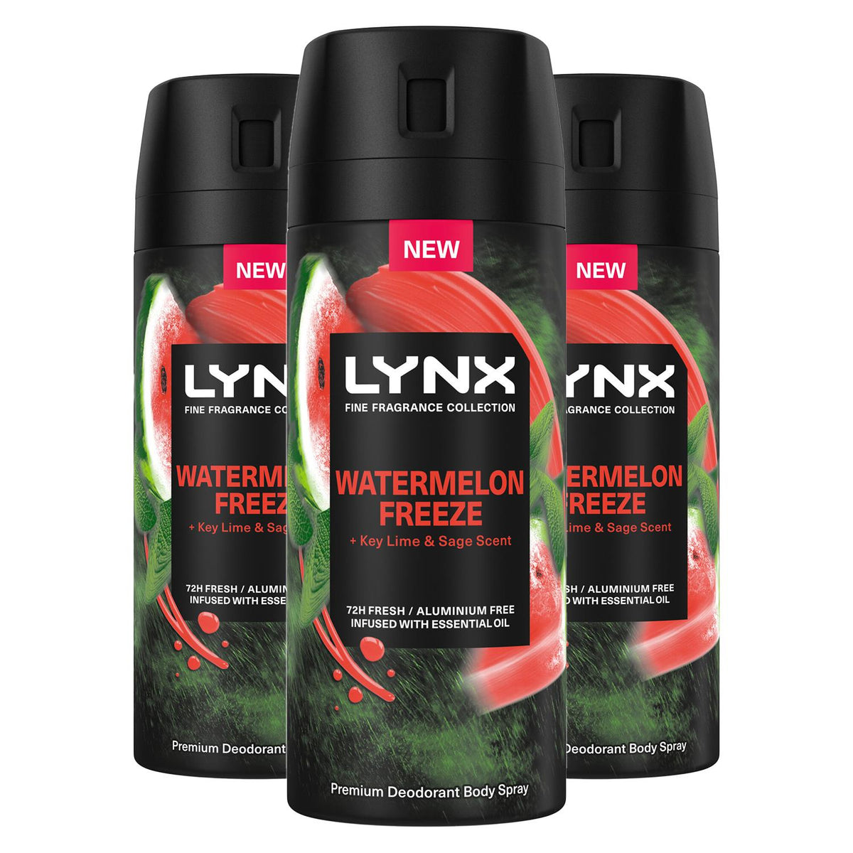 Men Deodorant Watermelon Freeze With 72hrs Freshness 150ml, 3 Pack | Set of 3