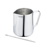 Stainless Steel Milk Steaming Jug With Latte Art Pen | 350ml | Silver