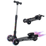 Child 3-wheel Scooter Light Music Water Spray Rechargeable 3-6 Yrs | Black