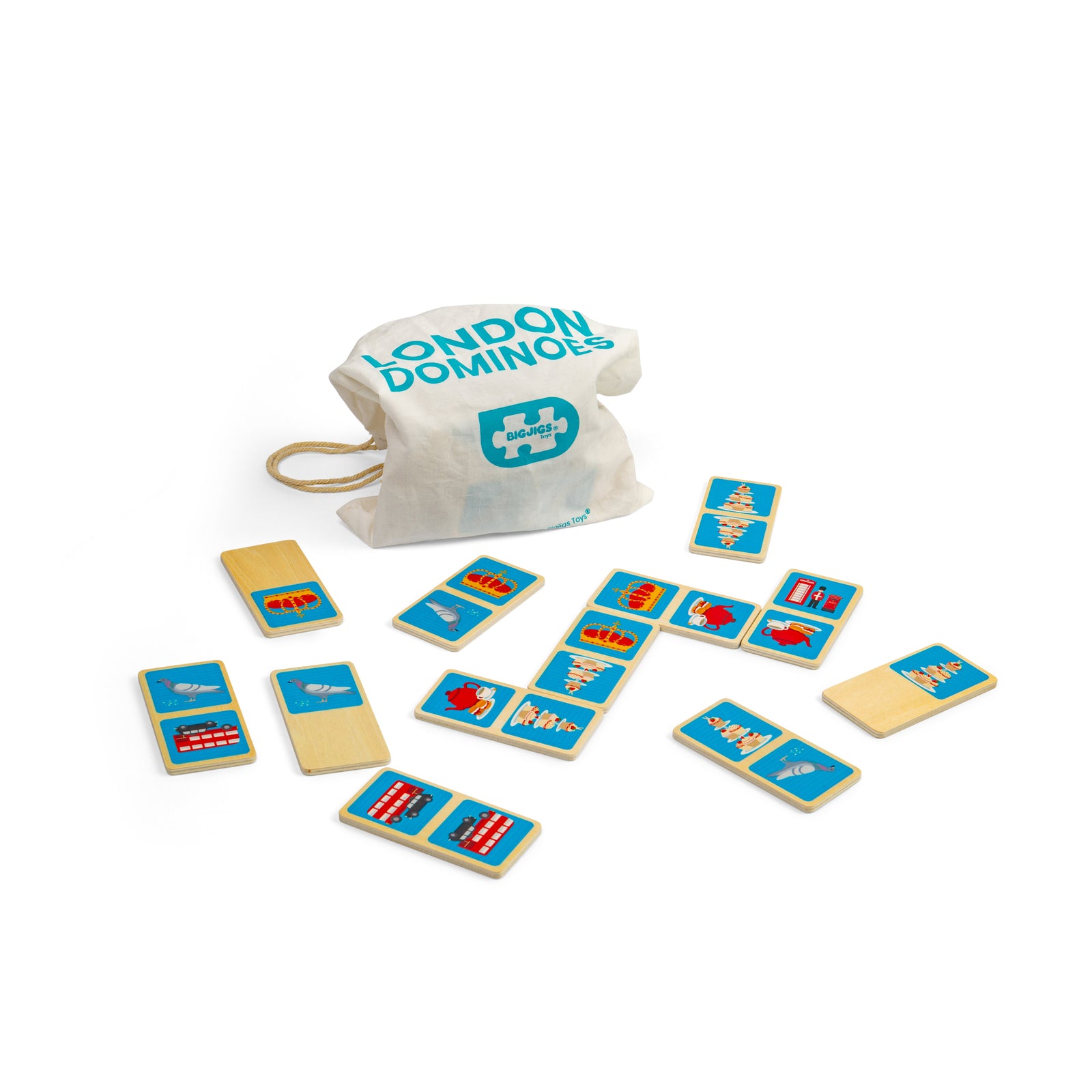 London Dominoes Wooden Kids Game