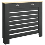 HOMCOM Radiator Cover With Drawer, Horizontal Slat, 111cm