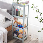 4 Layers Freestanding Plastic Corner Storage Rack For Bathroom Kitchen