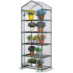5-tier Mini Greenhouse W/ Pvc Cover 69x49x193cm