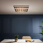 Modern Fancy Crystal Led Flush Mount Ceiling Light | Warm
