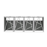 4 Bin Storage Shed – Heavy-duty Galvanized Steel Outdoor Bin Store With Lift-up Lids & Lockable Doors | Anthracite