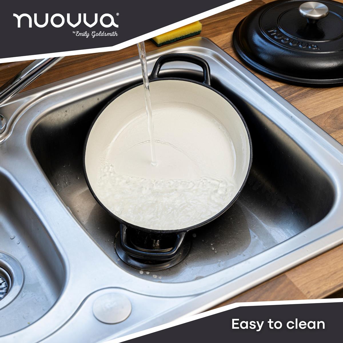 Shallow Cast Iron Casserole With Lid - 2.3-quart (26 Cm) | Black