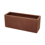 100/120cm W X 30cm D X 40cm H Rust Steel Flowerpot Outdoor Garden Weathering Metal Planter Box, Steel Planter With Drainage Hole | Small
