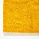 Plain Chenille 100% Cotton  Rug With Natural Trim | 170cm | Mustard
