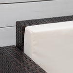Patio Rattan Wicker Furniture Single Cube Chair Sofa Outdoor | Brown