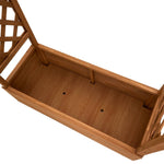 Raised Garden Bed With Integrated Trellis And Overhead Slats