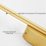 Modern Gold Aluminium Linear Led Wall Lighting Fixture 100cm | Warm
